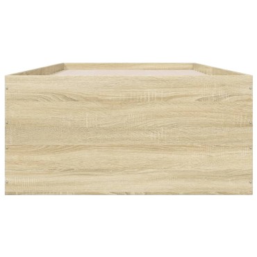 vidaXL Πλαίσιο Κρεβατιού Sonoma Δρυς 90 x 190 εκ. Επεξεργασμένο Ξύλο