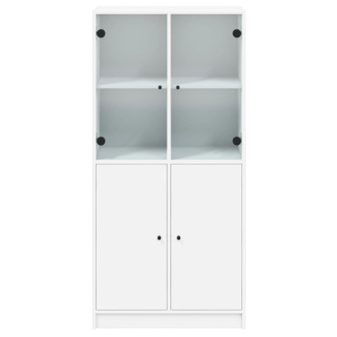 vidaXL Ντουλάπι με Πόρτες Λευκό 68x37x142cm από Επεξεργασμένο Ξύλο 1 τεμ.