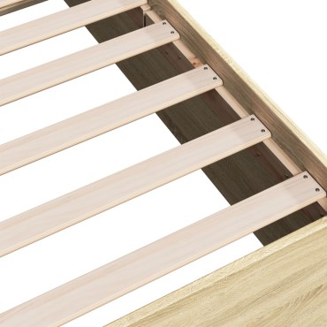 vidaXL Πλαίσιο Κρεβατιού Sonoma Δρυς 200x200 εκ. Επεξεργασμένο Ξύλο