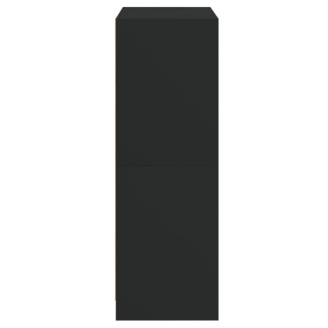 vidaXL Ντουλάπι με Πόρτες Μαύρο 68x37x109cm από Επεξεργασμένο Ξύλο 1 τεμ.