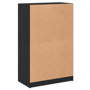 vidaXL Ντουλάπι με Πόρτες Μαύρο 68x37x109cm από Επεξεργασμένο Ξύλο 1 τεμ.