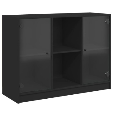 vidaXL Συρταριέρα Μαύρη 102x37x75,5cm από Επεξεργασμένο Ξύλο 1 τεμ.