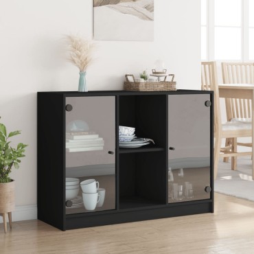 vidaXL Συρταριέρα Μαύρη 102x37x75,5cm από Επεξεργασμένο Ξύλο 1 τεμ.