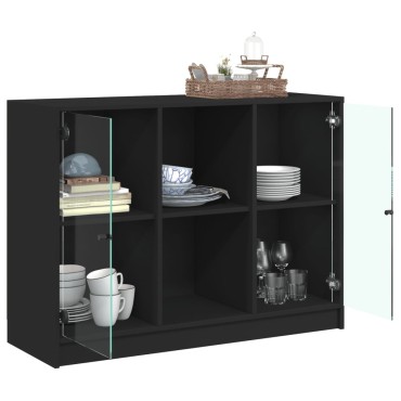 vidaXL Συρταριέρα Μαύρη 102x37x75,5cm από Επεξεργασμένο Ξύλο 1 τεμ.