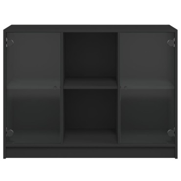 vidaXL Συρταριέρα Μαύρη 102x37x75,5cm από Επεξεργασμένο Ξύλο 1 τεμ.