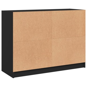 vidaXL Συρταριέρα Μαύρη 102x37x75,5cm από Επεξεργασμένο Ξύλο 1 τεμ.