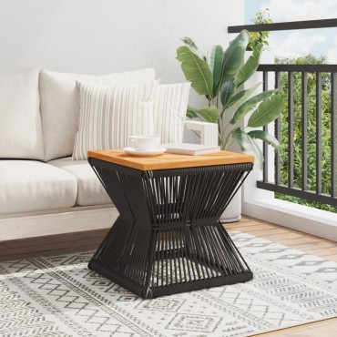 vidaXL Τραπεζάκι Σαλονιού 38x38x38cm Μασίφ Ακακία/Σιδερένια Βάση 1 τεμ.