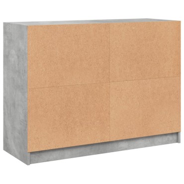 vidaXL Συρταριέρα Γκρι Σκυροδ. 102x37x75,5cm από Επεξεργασμένο Ξύλο 1 τεμ.
