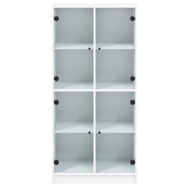 vidaXL Ντουλάπι με Πόρτες Λευκό 68x37x142cm από Επεξεργασμένο Ξύλο 1 τεμ.
