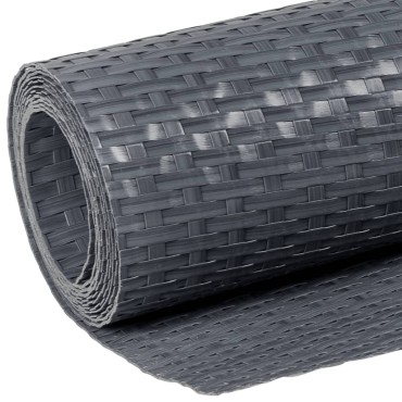 vidaXL Διαχωριστικό Βεράντας Ανθρακί 300x90cm από Συνθετικό Ρατάν