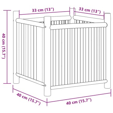 vidaXL Ζαρντινιέρα 40 x 40 x 40 εκ. από Μπαμπού