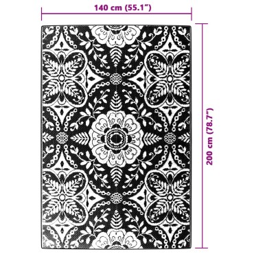 vidaXL Χαλί Εξωτερικού Χώρου Γαλάζιο ARAKIL 140x200 εκ. Πολυπροπυλένιο
