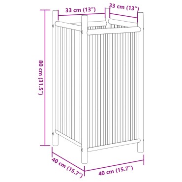 vidaXL Ζαρντινιέρα 40x40x80 εκ. από Μπαμπού