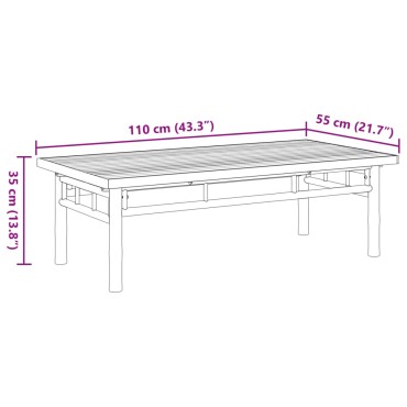 vidaXL Τραπεζάκι Σαλονιού 110x55x35cm από Μπαμπού 1 τεμ.