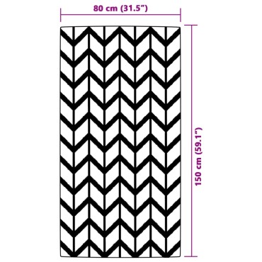 vidaXL Χαλί εξωτερικού χώρου ARAKIL γκρι 80x150 cm PP