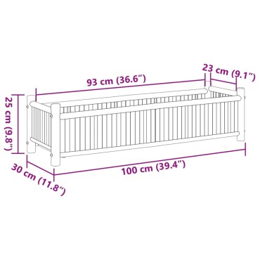 vidaXL Ζαρντινιέρα 100x30x25 εκ. από Μπαμπού