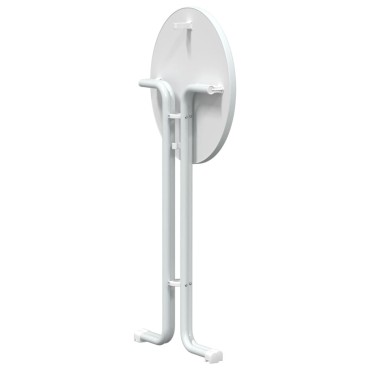 vidaXL Τραπεζαρία Λευκή 60x110cm από Επεξεργασμένο Ξύλο/Ατσάλι 1 τεμ.