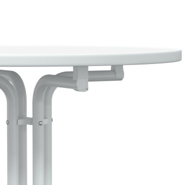 vidaXL Τραπεζαρία Λευκή 60x110cm από Επεξεργασμένο Ξύλο/Ατσάλι 1 τεμ.