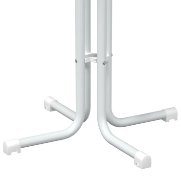 vidaXL Τραπεζαρία Λευκή 60x110cm από Επεξεργασμένο Ξύλο/Ατσάλι 1 τεμ.