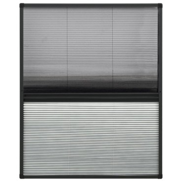 vidaXL Σήτα Παραθύρου Πλισέ με Σκίαστρο 60 x 80 εκ. Αλουμινίου