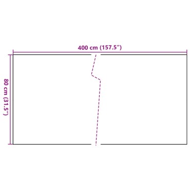 vidaXL Διαχωριστικό Βεράντας Καφέ & Μαύρο 400x80cm Συνθετικό Ρατάν