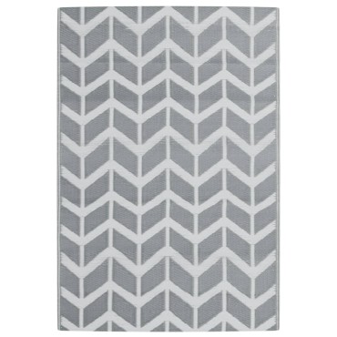 vidaXL Χαλί εξωτερικού χώρου ARAKIL Γκρι 140x200 cm PP