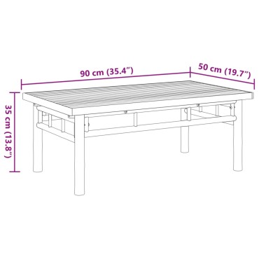 vidaXL Τραπεζάκι Σαλονιού 90x50x35cm από Μπαμπού 1 τεμ.