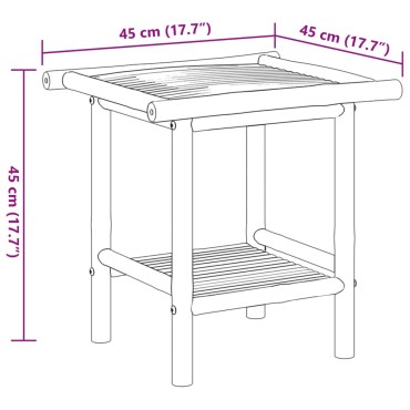 vidaXL Τραπεζάκι Σαλονιού 45x45x45cm από Μπαμπού 1 τεμ.