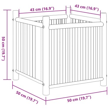 vidaXL Ζαρντινιέρα 50x50x50 εκ. από Μπαμπού