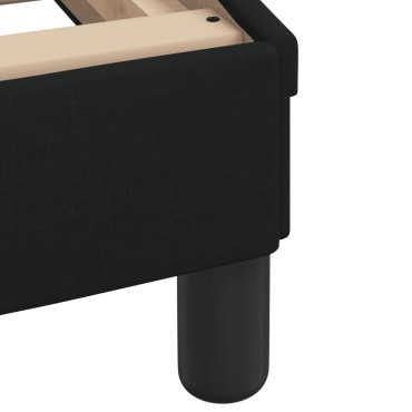 vidaXL Κρεβάτι με Στρώμα Μαύρο 90x190 εκ.Υφασμάτινο