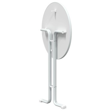 vidaXL Τραπεζαρία Λευκή 80x110cm από Επεξεργασμένο Ξύλο/Ατσάλι 1 τεμ.