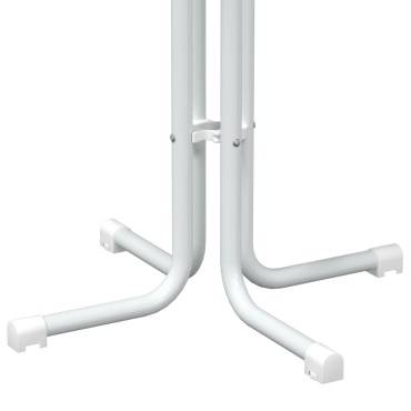 vidaXL Τραπεζαρία Λευκή 80x110cm από Επεξεργασμένο Ξύλο/Ατσάλι 1 τεμ.