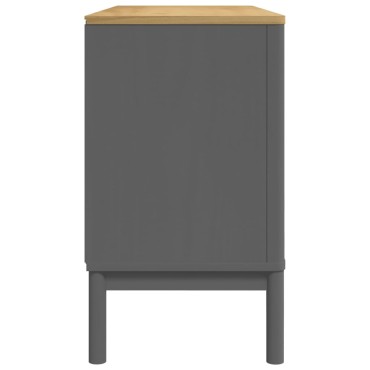vidaXL Ντουλάπι FLORO Γκρι 114x43x74cm από Μασίφ Ξύλο Πεύκου 1 τεμ.