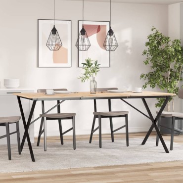 vidaXL Πόδια Τραπεζαρίας σε Σχήμα «X» 160x80x73cm Ατσάλι 1 τεμ.