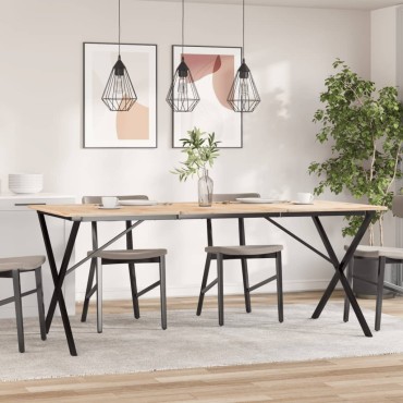 vidaXL Πόδια Τραπεζαρίας σε Σχήμα «X» 180x80x73cm Ατσάλι 1 τεμ.