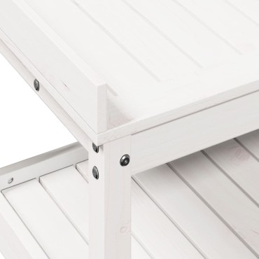 vidaXL Τραπέζι Κηπουρικής με Ράφια 82,5x45x86,5 εκ. Μασίφ Ξύλο Πεύκου