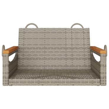 vidaXL Παγκάκι Κούνια Γκρι 63x62x40cm από Συνθετικό Ρατάν 1 τεμ.