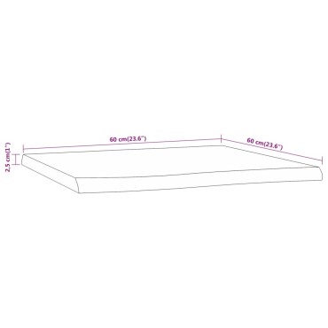 vidaXL Επιφάνεια Τραπεζιού Τετράγωνη 60x60x2,5cm Μασίφ Ξύλο Ακακίας 1 τεμ.
