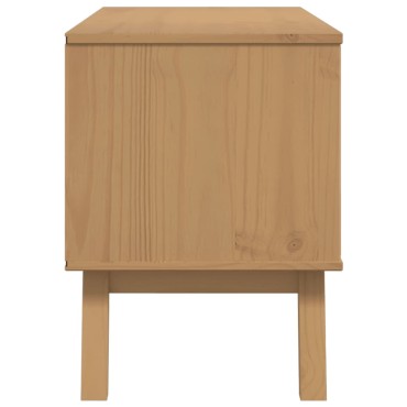 vidaXL Έπιπλο Τηλεόρασης OLDEN ΓκριΚαφέ 114x43x57cm Μασίφ Ξύλο Πεύκου