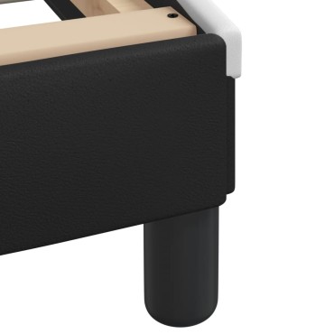 vidaXL Κρεβάτι με Στρώμα Μαύρο/Λευκό 180x200 εκ. από Συνθετικό δέρμα