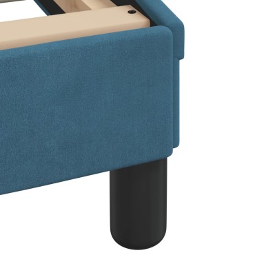 vidaXL Κρεβάτι με Στρώμα Μπλε 160 x 200 εκ. Βελούδινος