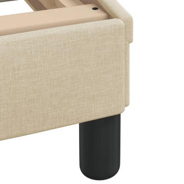 vidaXL Κρεβάτι Κρεμ 180x200 εκ. Υφασμάτινο