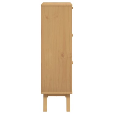 vidaXL Παπουτσοθήκη OLDEN Γκρι/Καφέ 55x35x120cm Μασίφ Ξύλο Πεύκου