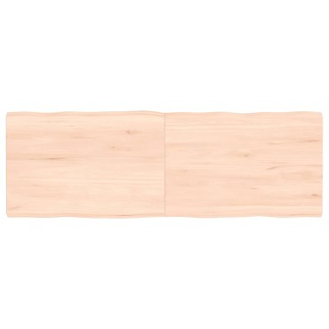vidaXL Επιφάνεια Τραπεζιού 120x40x(2-4)cm Ακατέργαστο Μασίφ Ξύλο Δρυός 1 τεμ.