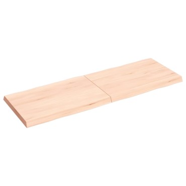 vidaXL Επιφάνεια Τραπεζιού 120x40x(2-4)cm Ακατέργαστο Μασίφ Ξύλο Δρυός 1 τεμ.