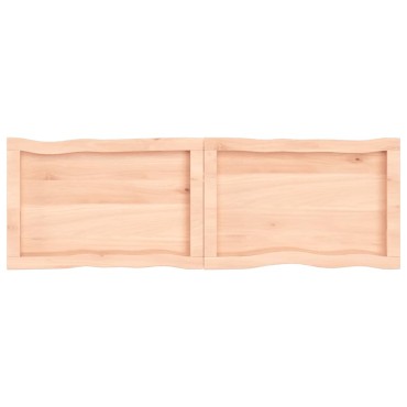 vidaXL Επιφάνεια Τραπεζιού 120x40x(2-4)cm Ακατέργαστο Μασίφ Ξύλο Δρυός 1 τεμ.