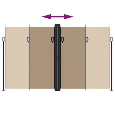 vidaXL Σκίαστρο Πλαϊνό Συρόμενο Μπεζ 200x1200 εκ.