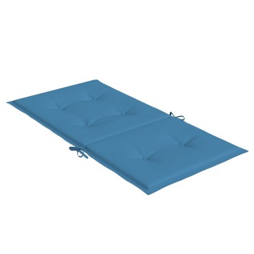 vidaXL Μαξιλάρια Καρέκλας με Πλάτη 4 τεμ. Μπλε 100x50x4cm Ύφασμα