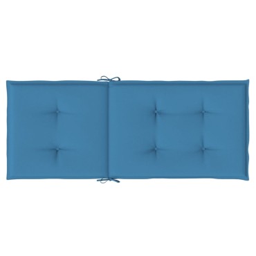 vidaXL Μαξιλάρια Καρέκλας με Πλάτη 6 τεμ. Μπλε 120x50x4cm Ύφασμα