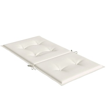 vidaXL Μαξιλάρια Καρέκλας με Πλάτη 2 τεμ. Κρεμ 100x50x4cm Ύφασμα